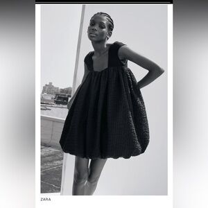 Zara Elegant Black Shirt Dress